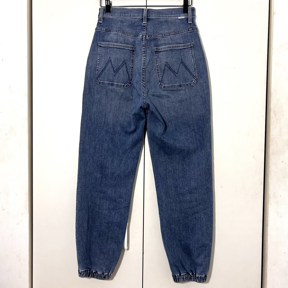 Mother Wrapper Patch Springy Ankle Jeans Womens 29 Medium Wash Denim Joggers - Picture 4 of 10